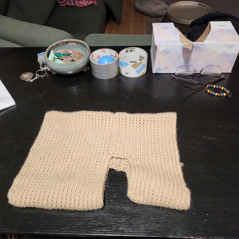 Handmade TAN/Cream/ Beige DOG SWEATER